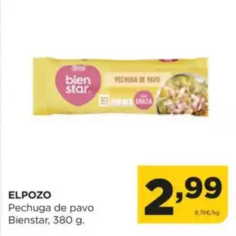 Alimerka ELPOZO Pechuga de pavo Bienstar, 380 g. oferta