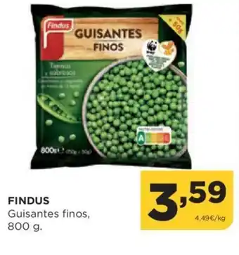 Alimerka FINDUS Guisantes finos, 800 g. oferta