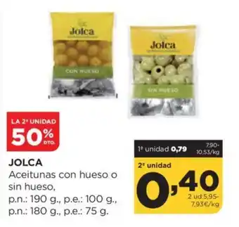 Alimerka JOLCA Aceitunas con hueso o sin hueso, oferta