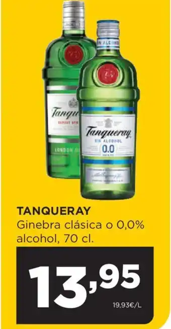 Alimerka TANQUERAY Ginebra clásica o 0,0% alcohol, 70 cl. oferta