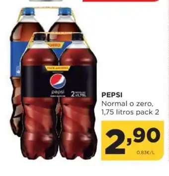 Alimerka PEPSI Normal o zero, 1,75 litros pack 2 oferta