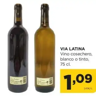 Alimerka VIA LATINA Vino cosechero, blanco o tinto, 75 cl. oferta