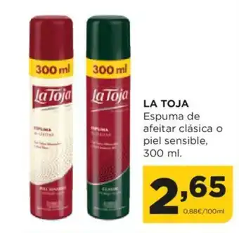 Alimerka LA TOJA Espuma de afeitar clásica o piel sensible, 300 ml. oferta