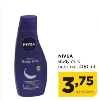Alimerka NIVEA Body milk nutritivo, 400 ml. oferta