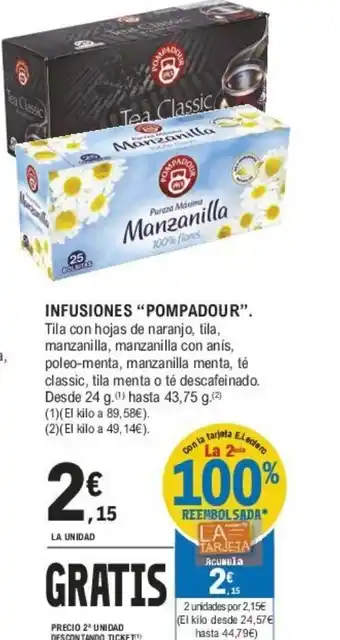 E.Leclerc INFUSIONES "POMPADOUR". oferta