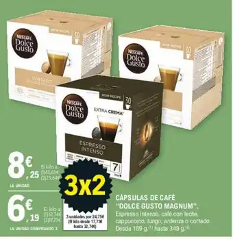 E.Leclerc CÁPSULAS DE CAFÉ "DOLCE GUSTO MAGNUM". oferta
