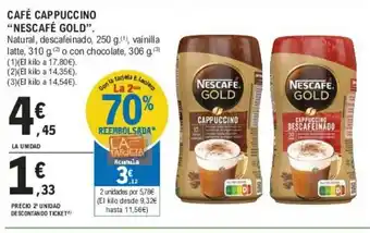 E.Leclerc CAFÉ CAPPUCCINO "NESCAFÉ GOLD". oferta