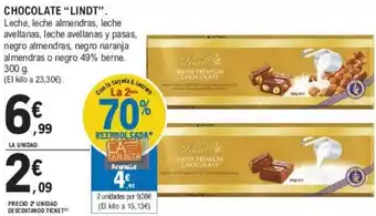 E.Leclerc CHOCOLATE "LINDT" oferta