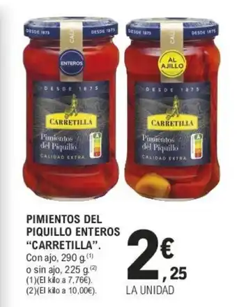 E.Leclerc PIMIENTOS DEL PIQUILLO ENTEROS "CARRETILLA" oferta