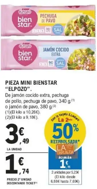 E.Leclerc PIEZA MINI BIENSTAR "ELPOZO". oferta
