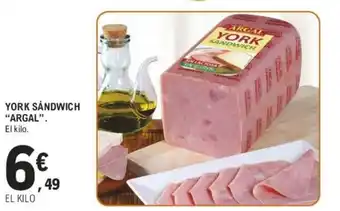 E.Leclerc YORK SANDWICH "ARGAL". El kilo. oferta