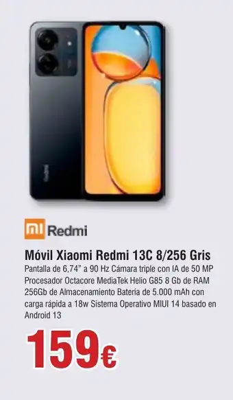 FROIZ Móvil Xiaomi Redmi 13C 8/256 Gris oferta