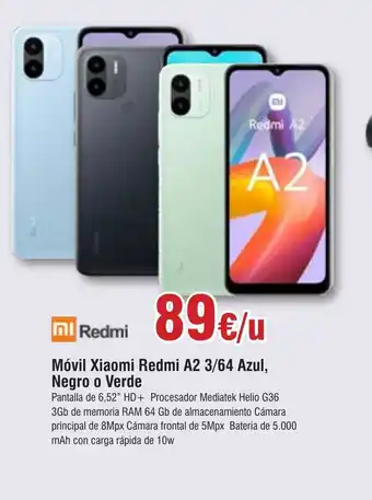 FROIZ Móvil Xiaomi Redmi A2 3/64 Azul, Negro o Verde oferta
