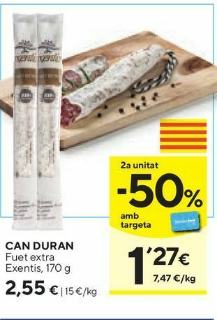 Caprabo Fuet extra can duran oferta