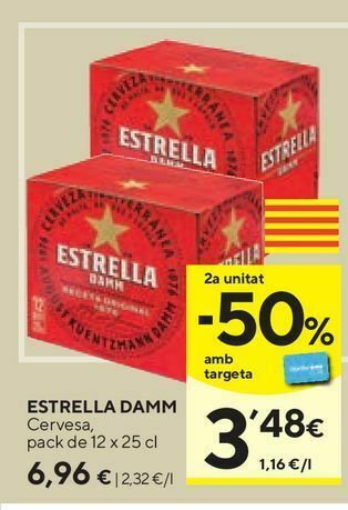 Caprabo Cerveza estrella damm oferta