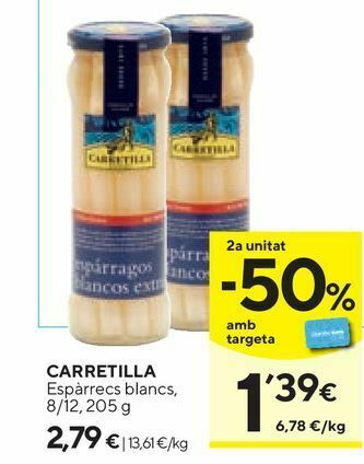 Caprabo Espárragos blancos carretilla oferta