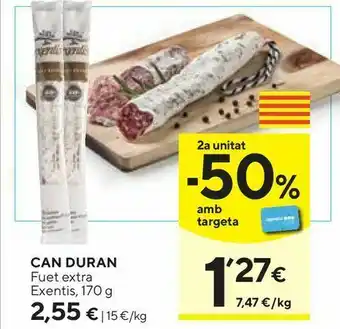 Caprabo Fuet extra extentis can duran oferta