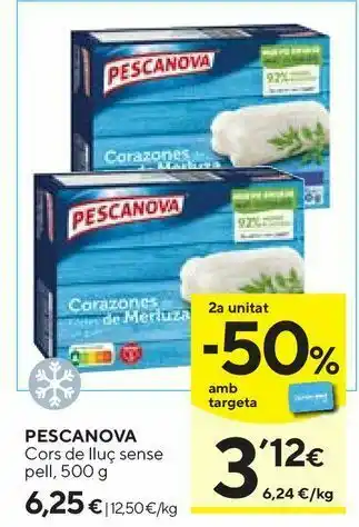Caprabo Corazón de merluza pescanova oferta