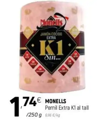 Coviran Monells Pernil Extra K1 al tall 250g oferta
