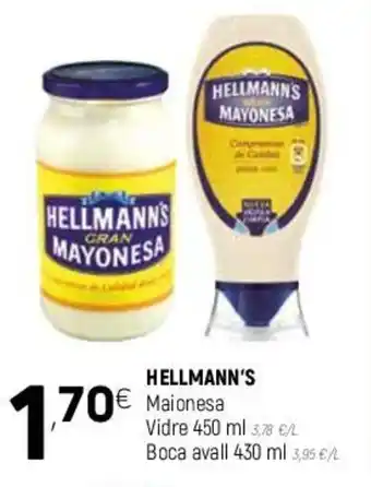 Coviran Hellmann's Maionesa Vidre 450ml oferta