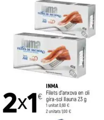 Coviran Inma Filets d'anxova en oli gira soll llauna 23g oferta