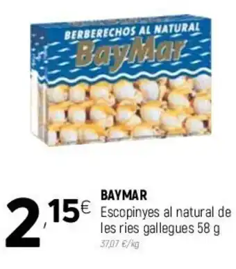 Coviran Baymar Escopinyes al natural de les ries gallegues 58g oferta