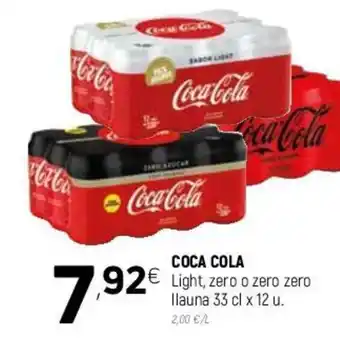 Coviran Coca Cola Light zero o zero llauna 33cl x 12u oferta