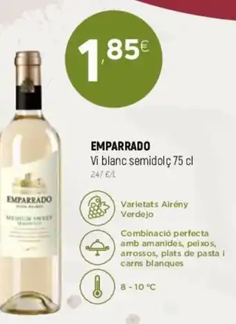 Coviran Emparrado Vi blanca semidol 75cl oferta
