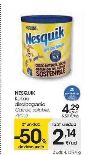 Eroski Nesquik 780g oferta