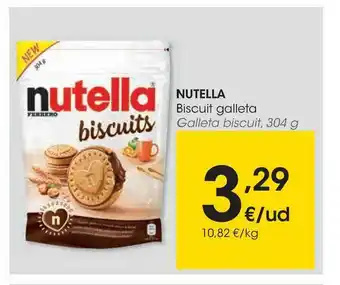 Eroski Nutella Biscuit Galleta 304g oferta