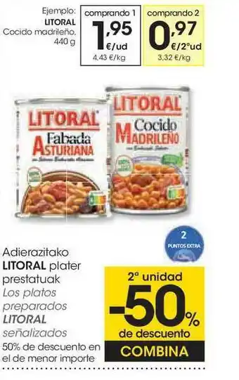 Eroski Litoral Plater 440g oferta