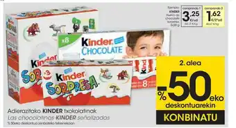 Eroski Kinder 3x20g oferta