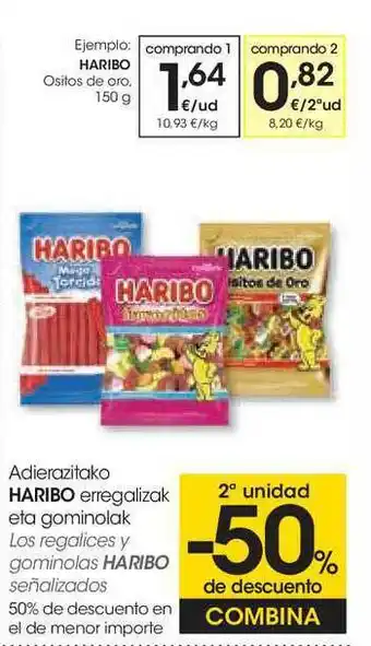 Eroski Adierazitako Haribo 150g oferta
