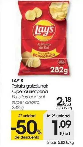 Eroski Lay's 282g oferta