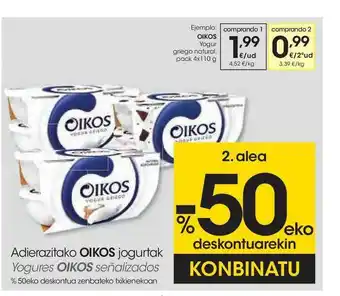 Eroski Oikos Jogurtak oferta