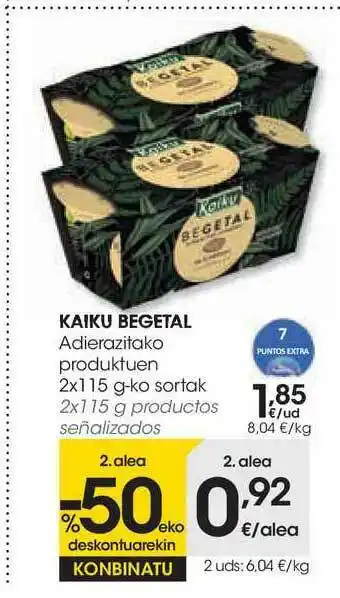 Eroski Kaiku Begetal oferta
