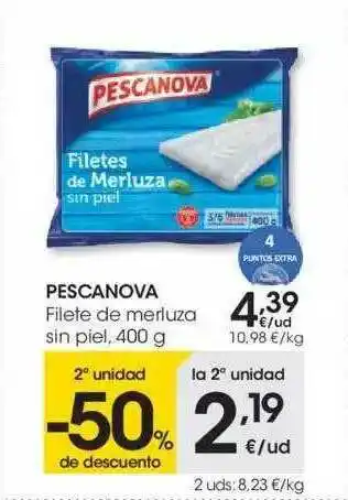 Eroski Pescanova Filete De Merluza Sin Piel 400g oferta