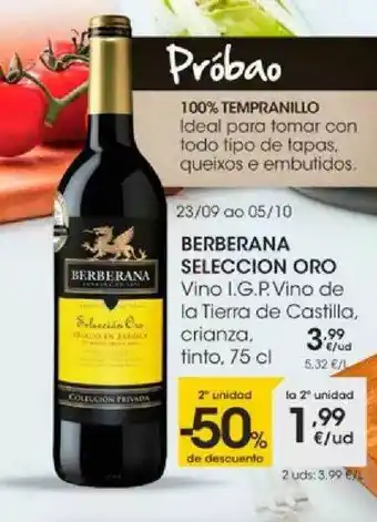 Eroski Berberana Seleccion Oro 75cl oferta