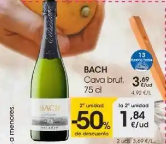 Eroski Bach Cava Brut 75cl oferta