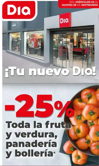 Dia Dia Toda la fruta y verdura, panadería y bollería oferta