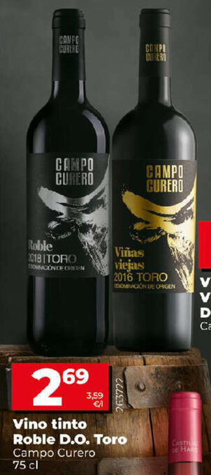 Dia Vino Tinto Roble D.O. Toro Campo Curero 75 cl oferta
