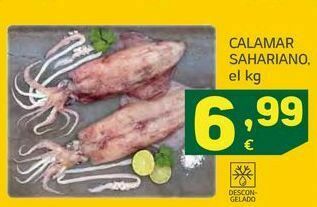 HiperDino Calamar sahariano, el kg oferta