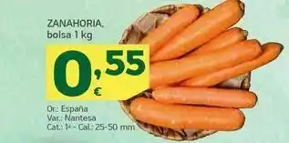 HiperDino Zanahoria, bolsa 1 kg oferta
