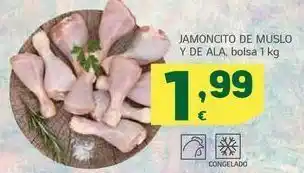 HiperDino Jamoncito de muslo y de ala, bolsa 1 kg oferta