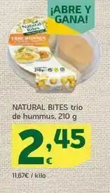 HiperDino Natural bites trío de hummus, 210 g oferta