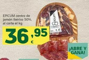 HiperDino Epicum centro de jamón ibérico 50%, al corte el kg oferta