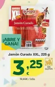 HiperDino Jamón curado xxl, 225 g oferta