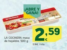 HiperDino La cocinera masa de hojaldre, 500 g oferta