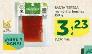 HiperDino Santa teresa membrillo, lonchas 150 g oferta