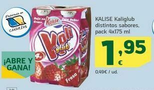 HiperDino Kalise kaliglub distintos sabores, pack 4x175 ml oferta